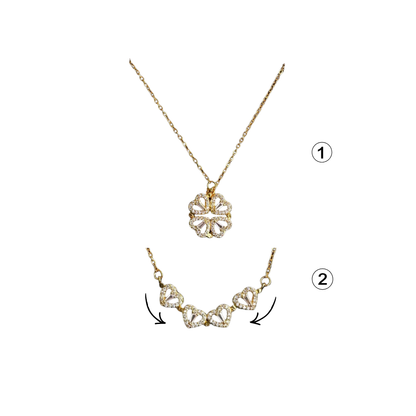 Four Heart Clover Necklace