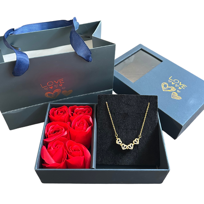 Four Heart Clover Necklace