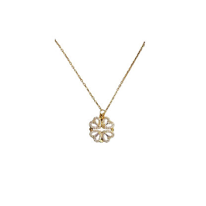 Four Heart Clover Necklace